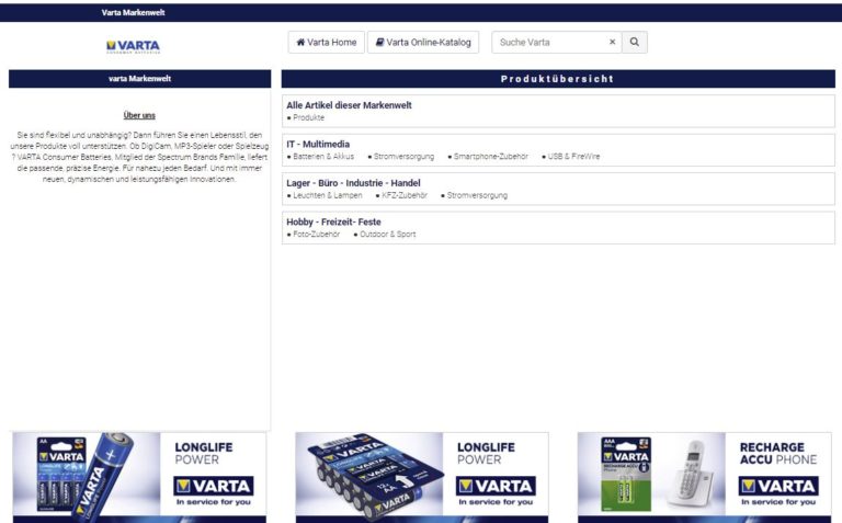 Markenshop Varta